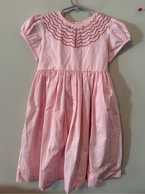 The Proper Peony Pink Embroidered Rose Dress